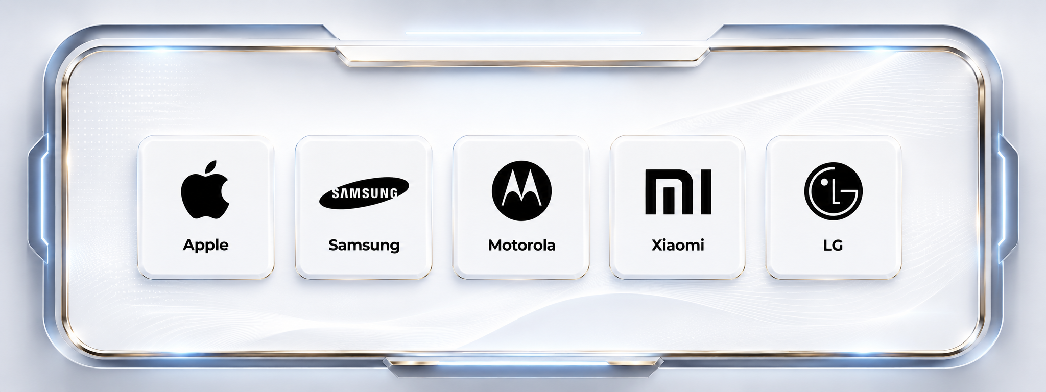 Marcas atendidas: Apple, Samsung, Motorola, Xiaomi e LG